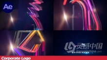 AE模板-快速发光LOGO演绎动画公司标志介绍AE模板下载 Corporate Logo