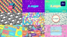 PR模板-丰富炫彩多种艺术风格时尚卡通LOGO标志动画PR模板下载