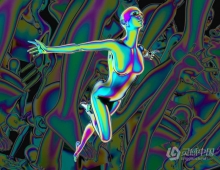 30款全息镭射渐变赛博朋克彩虹科幻3D人体部位图形PNG素材 3D Humans PNG – Iridescent