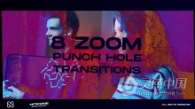 AE模板-故障缩放过渡AE模板下载 Punch Hole Zoom Transitions Vol. 01