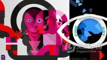 AE模板 超现代现代数字视频艺术前卫设计视频片头动画 AE工程文件