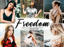 明亮复古人像Lightroom预设/移动APP预设 Freedom Lightroom Presets