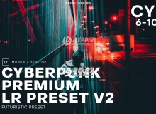 赛博朋克未来派城市街拍C1+LR预设 Cyberpunk Futuristic Lightroom 2