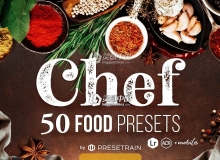 高端美食摄影师食品摄影后期LR预设/APP预设 Chef-50 Food Presets