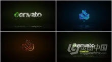 AE模板-霓虹灯标志动画Neon Logo Reveal AE模板下载