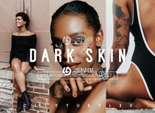 焦糖黑色肤质LR预设+LR移动预设 Minimal DARK SKIN Lightroom Presets