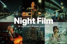 14个夜间电影大片调色LR预设及LUT预设 14 Night Film Presets LUTs