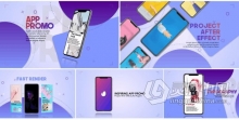 AE模板 移动设备iphone苹果手机应用推广演示APP网站程序作品展示 AE工程 AE文件下载