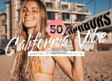 旅拍风光电影胶片LR预设+LUT预设 California Vibe Lightroom Presets LUT