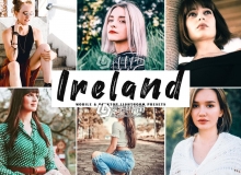 复古褪色胶片人像LR预设+移动APP预设 Ireland Lightroom Presets