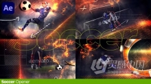 AE模版-足球比赛开门红足球介绍开场视频动画AE模版下载 Soccer Opener