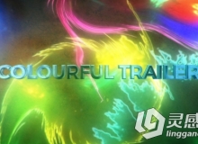 好莱坞动作电影宣传片头AE模板 VideoHive Colourful Trailer