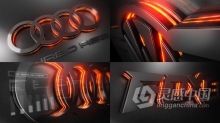 AE模板 奥迪汽车品牌LOGO标志三维动画视频片头E3D制作 AE工程 AE文件下载